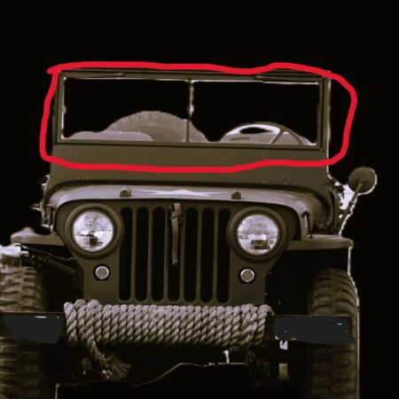 Pair of Reproduction Windshield glass fits Willys CJ2A, MB, GPW 41-49