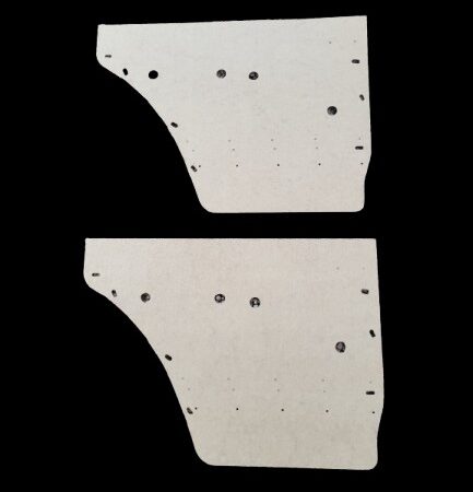 Pair of Manual Window Rear Door Panels w/D Clip Holes fits Jeep Wagoneer 73-83