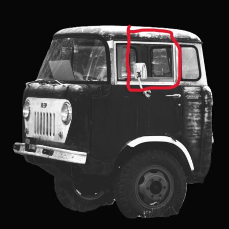 Reproduction Pair of Door glass fits Willys Jeep FC 150/170 57-63